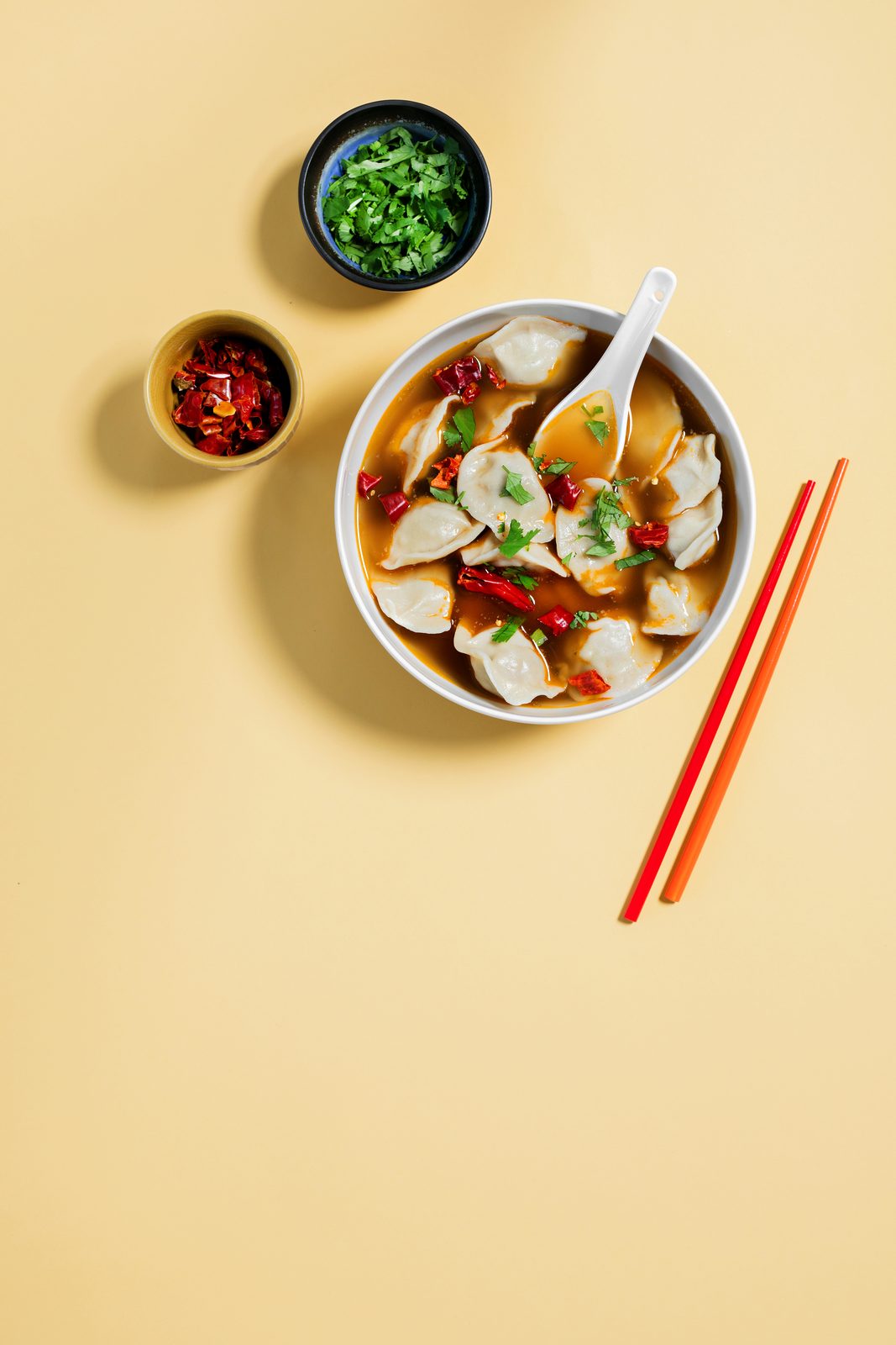 香辣汤饺